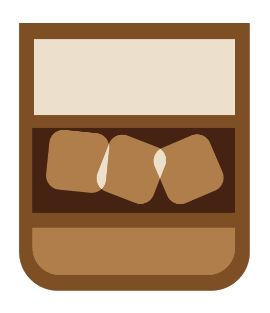 Dude liqueur de café - cocktail - bouteilles -illustration - verre