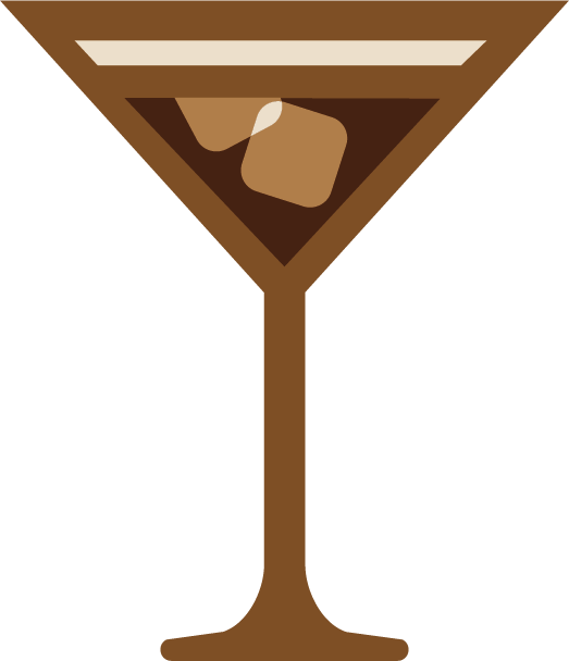 Dude liqueur de café - verre cocktail